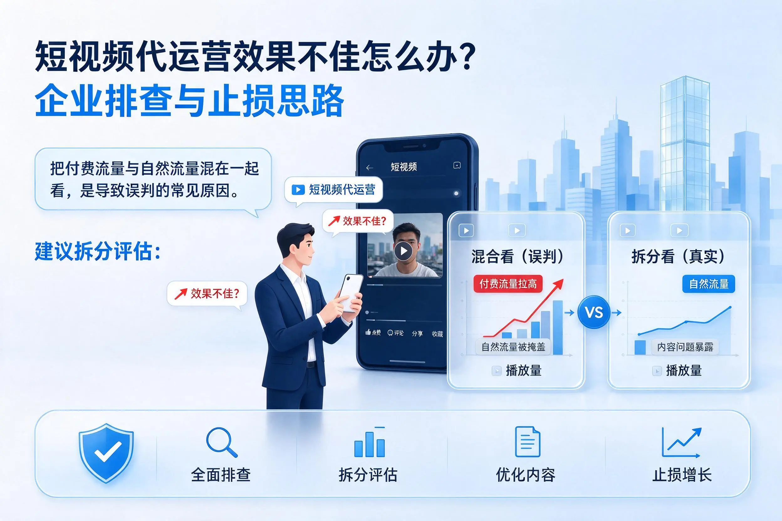短视频代运营效果不佳怎么办?北屯企业排查与止损思路