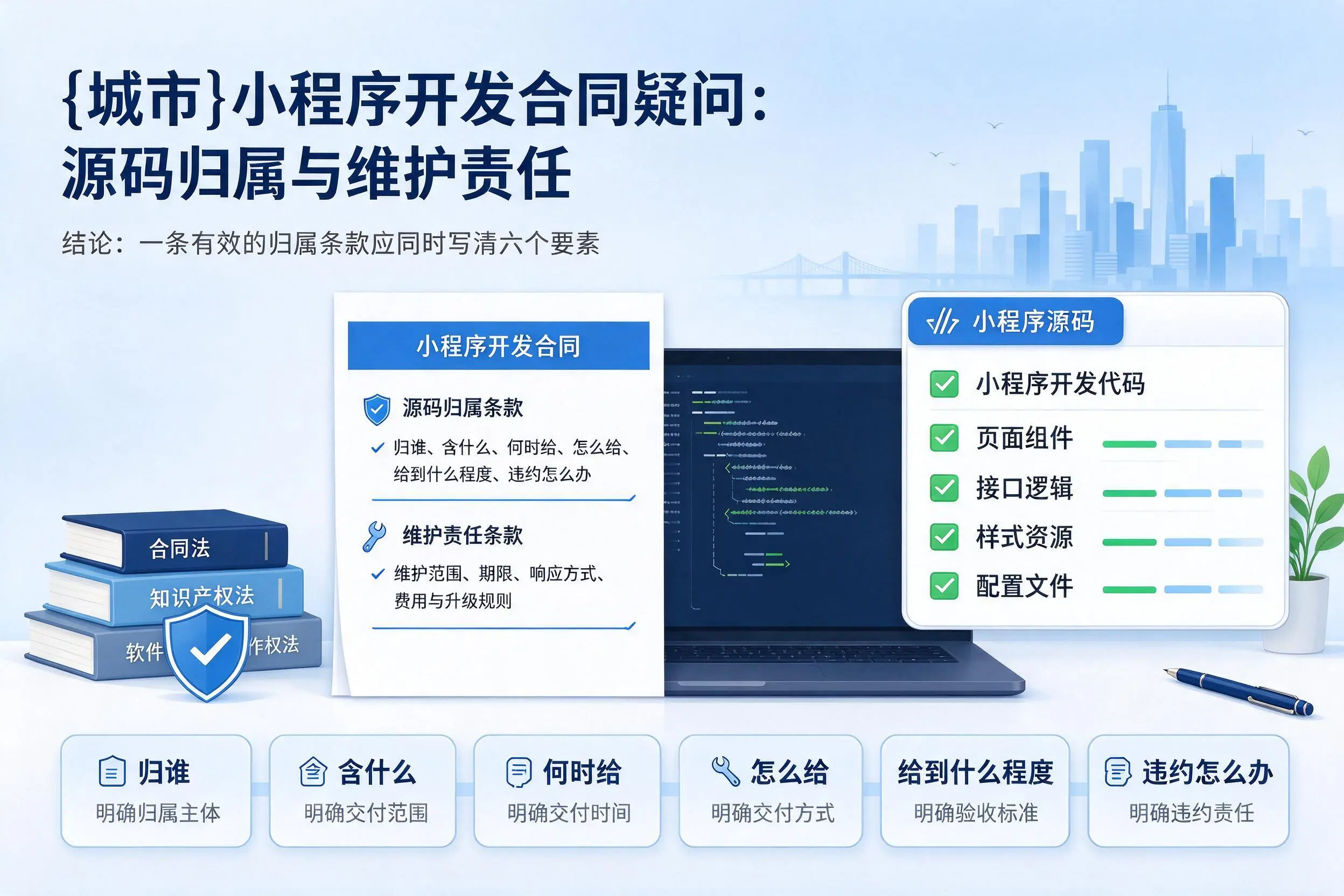 北屯小程序开发合同疑问：源码归属与维护责任