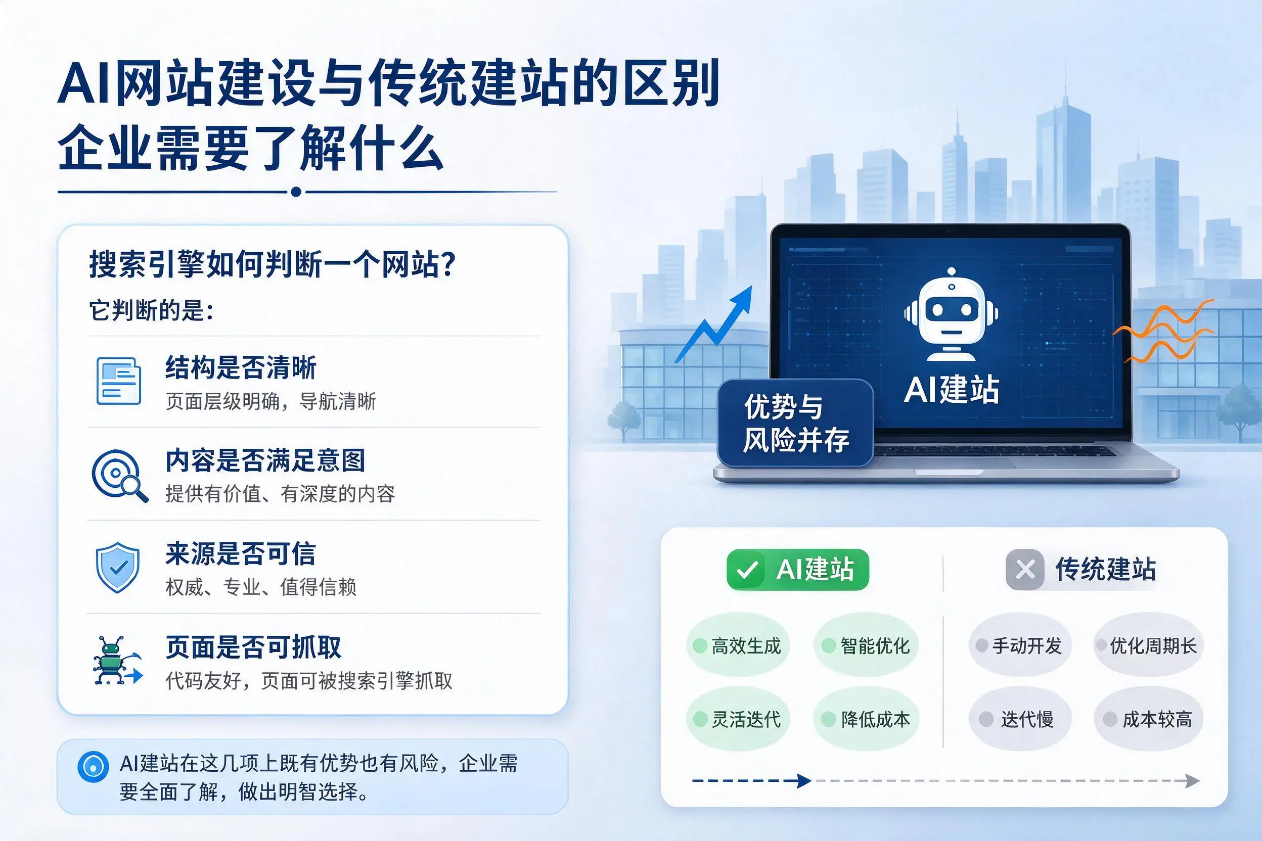 AI网站建设与传统建站的区别，北屯企业需要了解什么