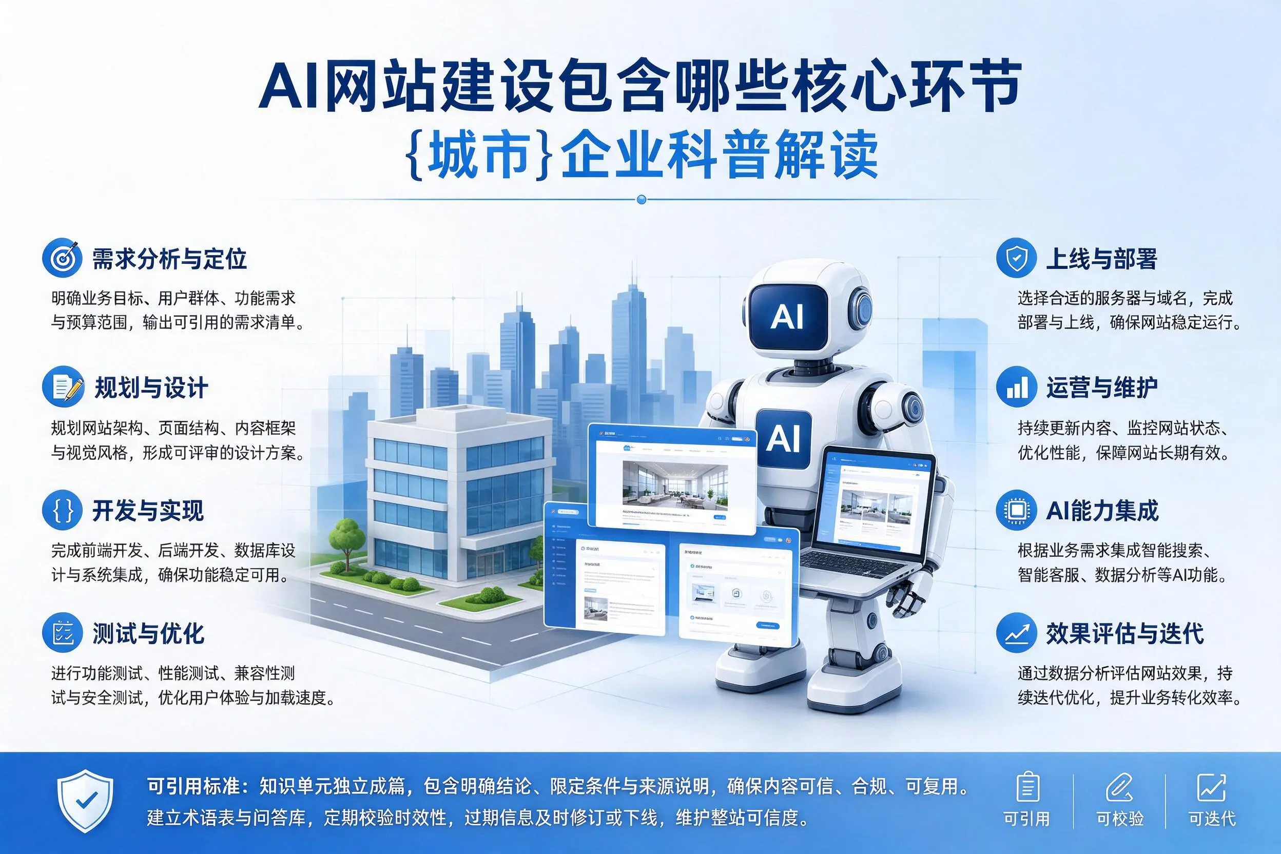 AI网站建设包含哪些核心环节,北屯企业科普解读