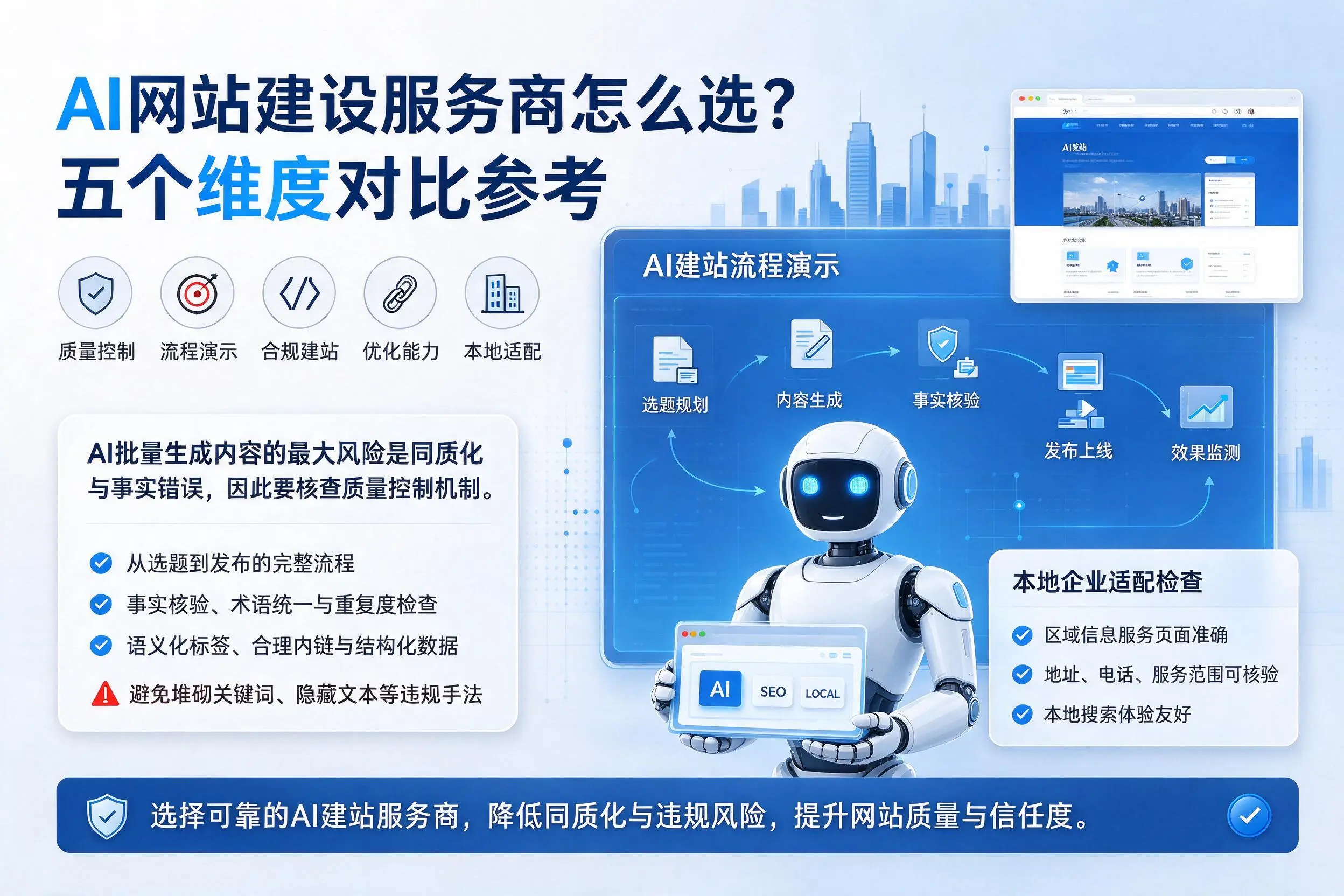 北屯AI网站建设服务商怎么选？五个维度对比参考