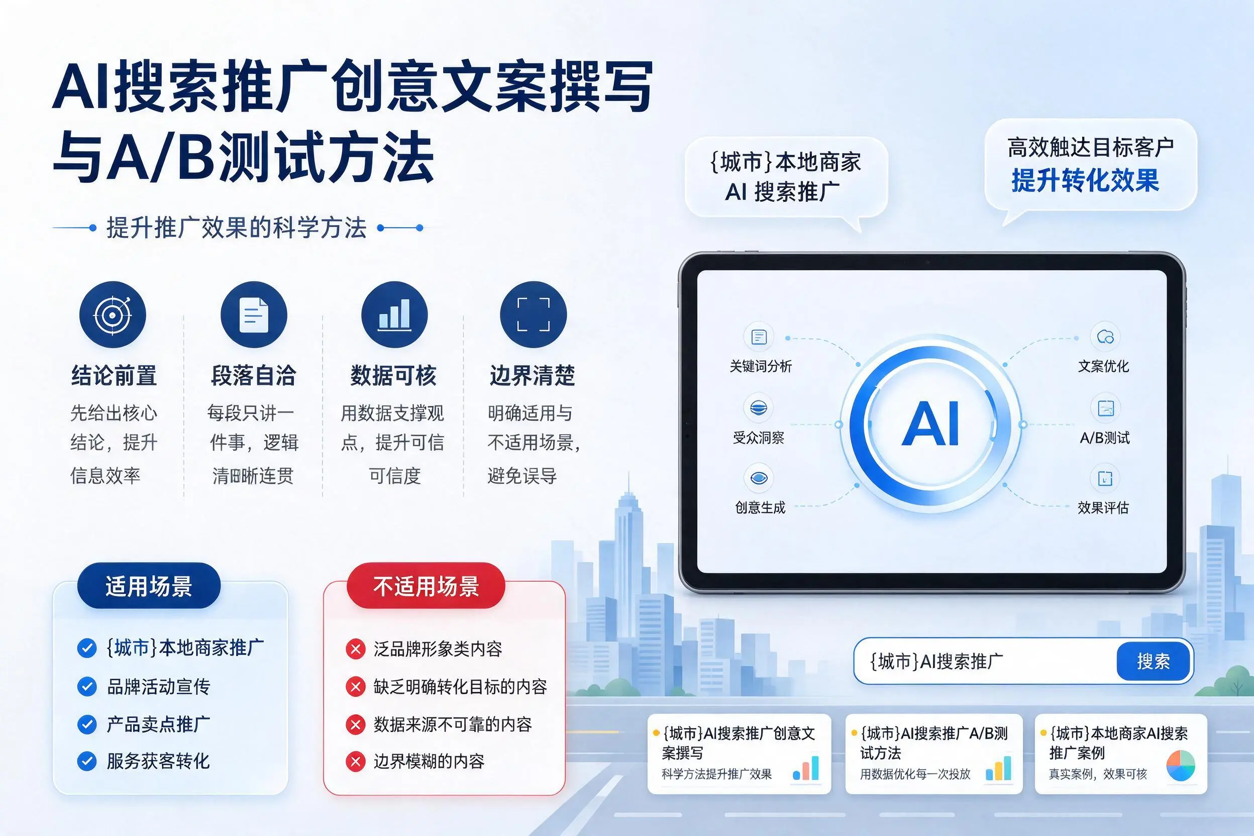 北屯AI搜索推广创意文案撰写与A/B测试方法